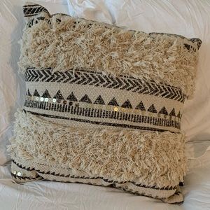 Boho square throw pillow